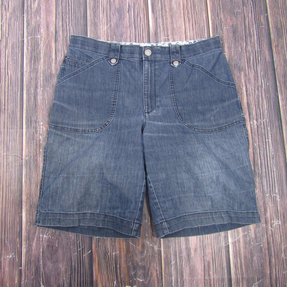 Lee Shorts Mens 35 Blue Denim Bermuda‎ Stretch Cotton Polyester 9 Inseam